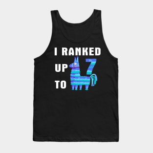 I Ranked Up To 7 Birthday Video Game Llama Tank Top